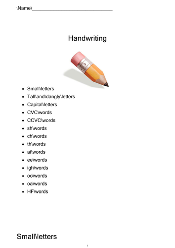 Cursive And Non Cursive Handwriting Booklet Teaching Resources