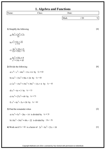 algebra 2 1.1 homework relations and functions