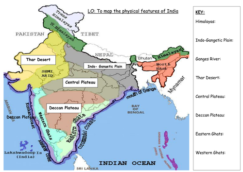 Physical Features Of India Teaching Resources