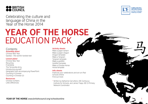 Year of the Horse Chinese New Year | Teaching Resources