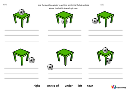 Position Words Activity | Teaching Resources