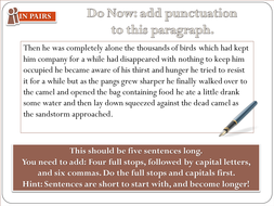 Year 8 english lesson powerpoint picture