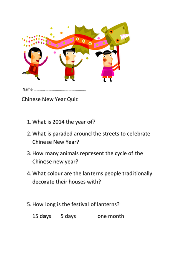 Chinese New Year Quiz - malaykuri