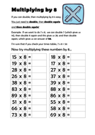 Multiplying by 4 and 8 - Doubling doubles | Teaching Resources