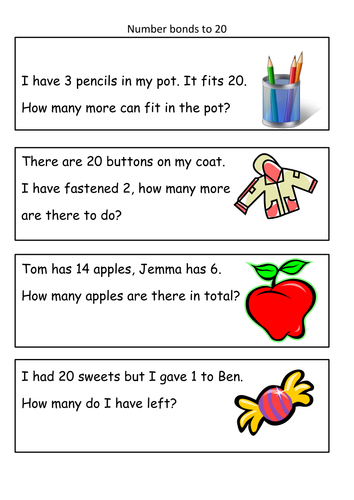 Number bond problems | Teaching Resources