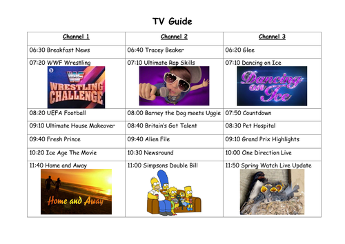 Reading Timetables Activity | Teaching Resources