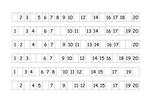 Missing numbers on number lines differentiated. | Teaching Resources