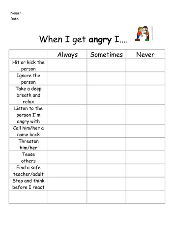 Understanding and Managing Anger | Teaching Resources