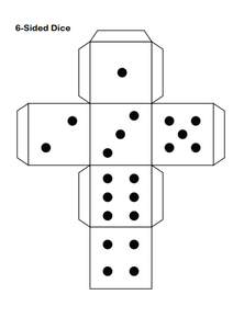 dice template by peteslessontoolbox uk teaching