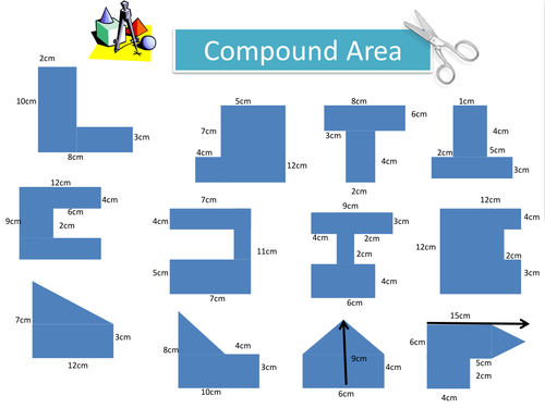 Worksheets Area Of Compound Shapes Worksheet compound area worksheet by holyheadschool teaching resources tes pptx preview resource