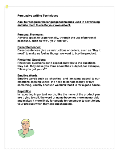 Persuasive Language | Teaching Resources