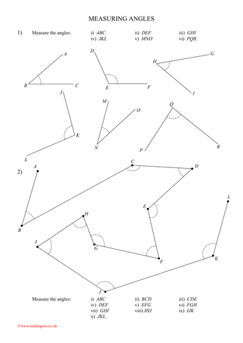 Measuring and drawing angles (L5/Grade E) | Teaching Resources