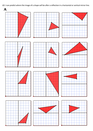 Reflect the shapes in the mirror lines - ppt download