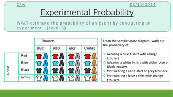 experimental probability tes