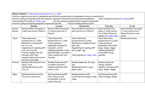 Phonics phase 5b alternate C and G resources | Teaching Resources