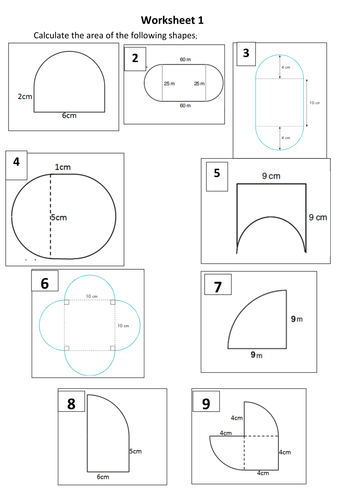 Area and Circumference of compound circles | Teaching Resources