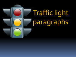 traffic lights paragraph by bethm8 - Teaching Resources - Tes