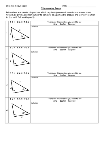 Trigonometric Functions | Teaching Resources