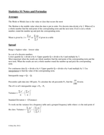 S1 Formulae And Notes Teaching Resources