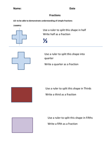 Fractions Worksheet | Teaching Resources