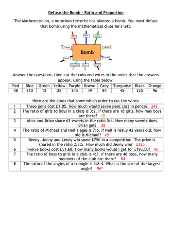 Defuse the Bomb - Ratio and Proportion - Answers.docx