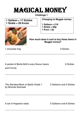 magical maths harry potter problem solving teaching resources