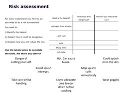risk assessment activity short
