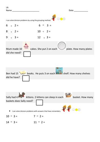 division by grouping teaching resources