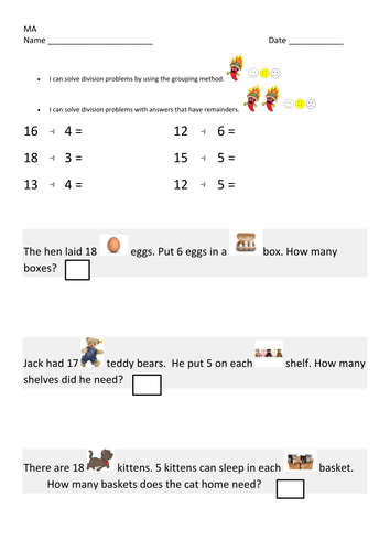 division by grouping teaching resources