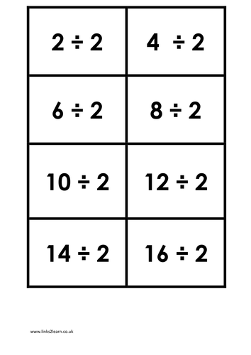 Times Table Matching Cards set 3 of 4