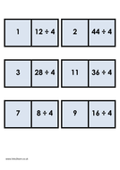 Division dominoes | Teaching Resources