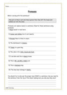 Using Pronouns to Replace Nouns | Teaching Resources