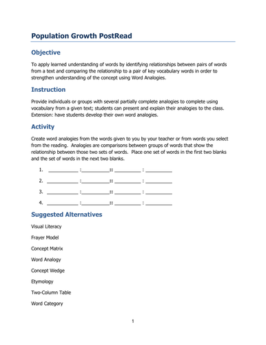 Population Growth | Teaching Resources