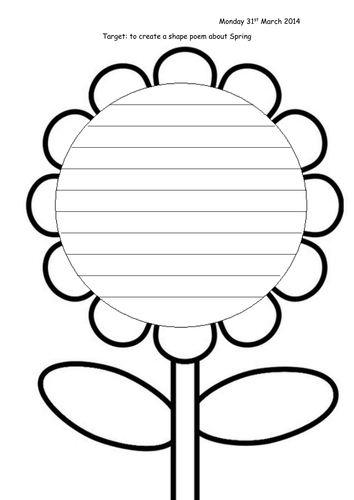 Flower Shape Poem Template - FREE DOWNLOAD - Freemium ...