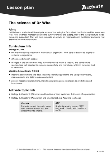 KS3 Science: Science Fiction and Fact | Teaching Resources