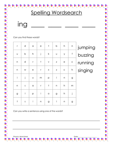 phonicsnew spelling rule word searches for year 1 teaching resources