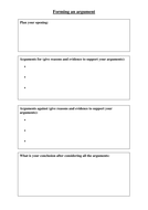 arguments year 6 unit teaching resources