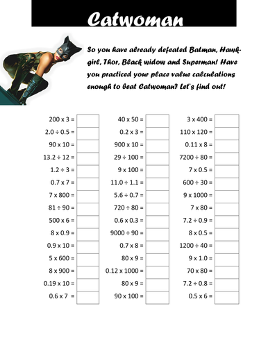 Superhero times table tests by - UK Teaching Resources - TES