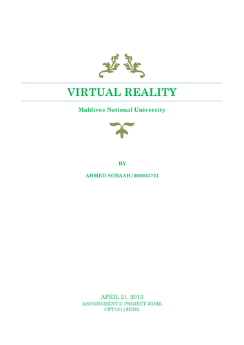 Virtual Reality