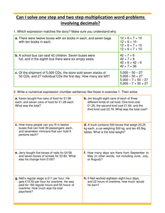 Multiplication word problems - decimals. Year 5 ...