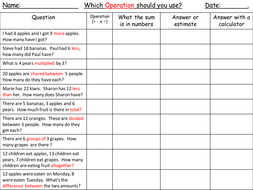 Maths Vocabulary Worksheet - Differentiated | Teaching Resources