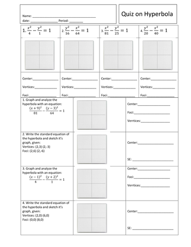 Worksheets On Pre Calculus Teaching Resources