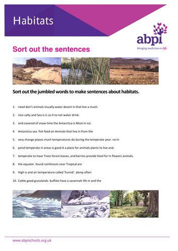 Habitats And Communities Grade 4 Worksheets
