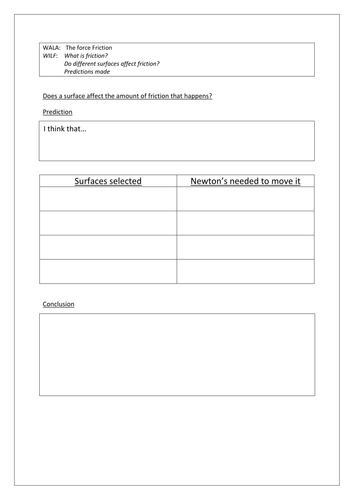 Forces - Friction | Teaching Resources