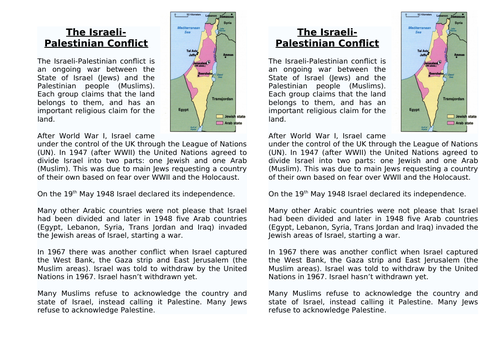 israel palestine conflict essay