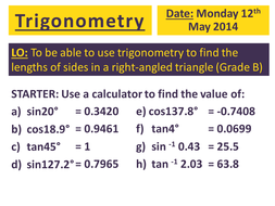 KS4 Trigonometry Lesson | Teaching Resources