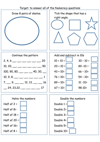 year-1-numeracy-revision-document-teaching-resources