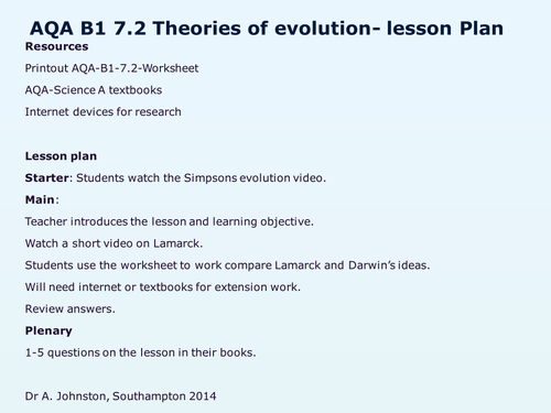 evolution questions and answers for students
