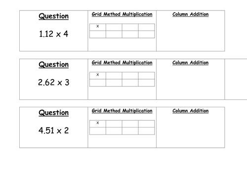 decimal number x whole number worksheet teaching resources