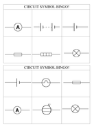 Circuit Symbol Bingo by edmdas1 | Teaching Resources